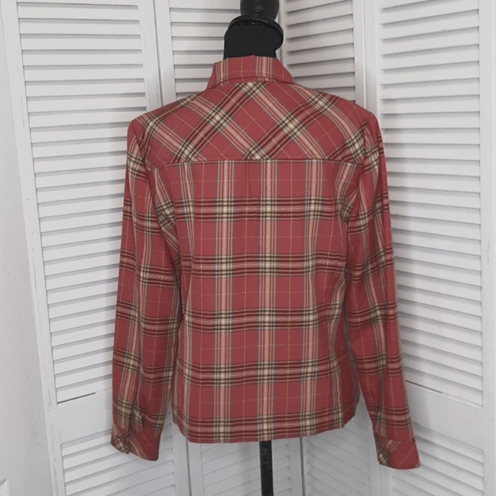 Evan Picone Ladies Pink Flannel Shirt - Picture 4 of 7